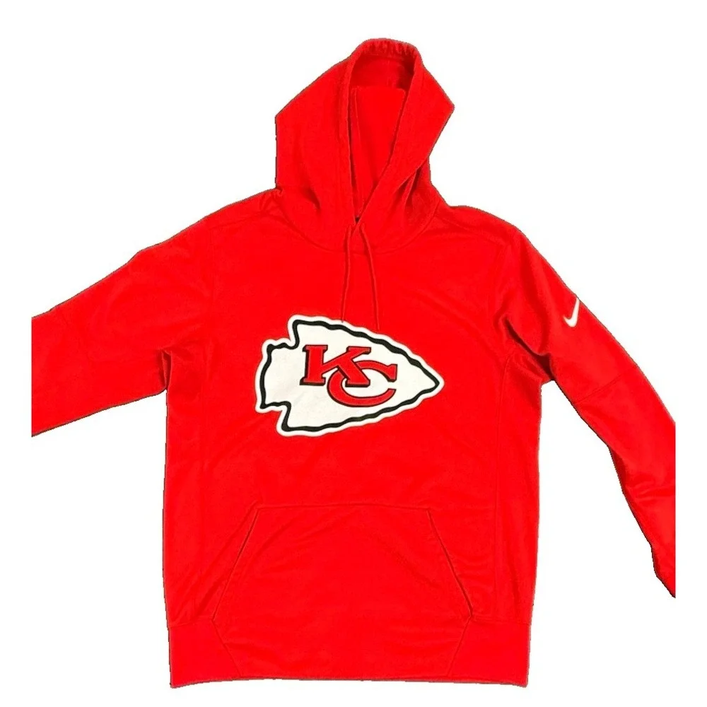 Nike Kansas City Chiefs Dri-FIT Pullover Hoodie Sweatshirt Red/White Size M